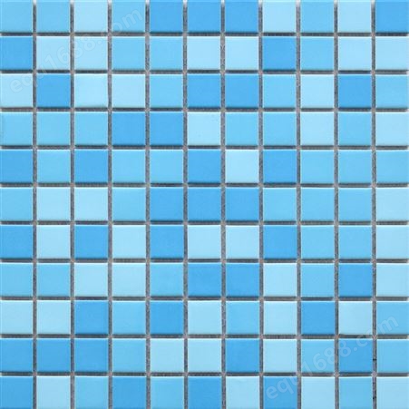 游泳池马赛克瓷砖 蓝色浴水池鱼池背景墙防滑瓷砖302*302mm