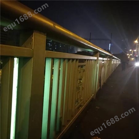 景观灯光护栏 桥梁景区铝合金防护栏 定制河道隔离防撞不锈钢栏杆