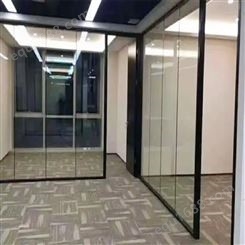 全钢防火隔断双层百叶公司办公室玻璃隔间支持定制
