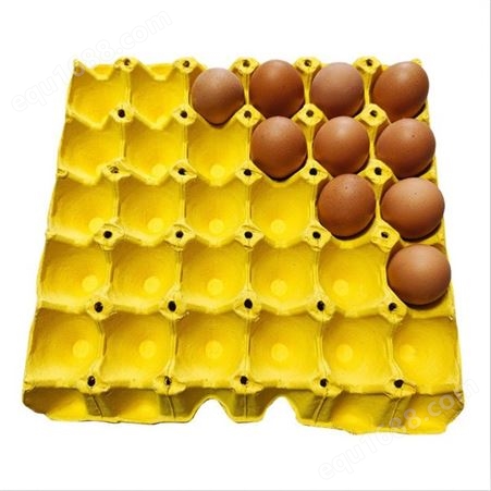 30枚防水纸浆鸡蛋托 普通蛋托 再生鸡蛋托盘透气款 灰白 普黄可选