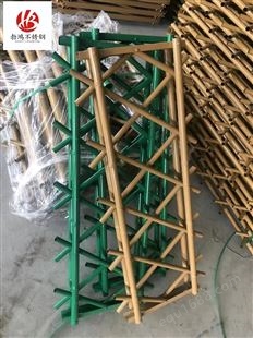 不锈钢竹节管黄色仿真竹子篱笆木纹管楼梯护手热转印圆管