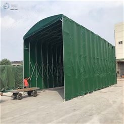 台州市户外物料堆货移动雨棚 玉环推拉式收缩镀锌钢架搭建工艺