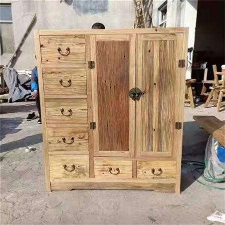 古典民俗家用实木风化木老门板柜子 适用范围广 造型美观