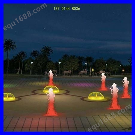 开元环艺 彩色音乐喷泉 市民广场 现代简约单孔 非标定制