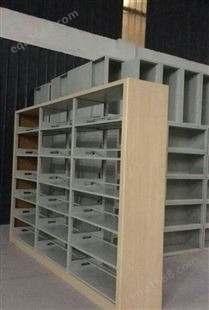 华谊君羊供应木护板双面书架 阅览室落地式图书架