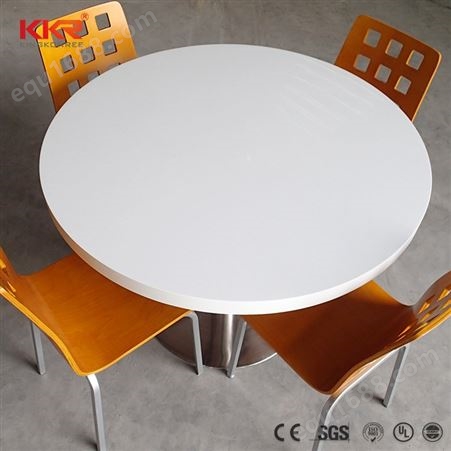 金康瑞人造石厂家 定制人造石餐桌 现代简约北欧白色小方桌圆桌
