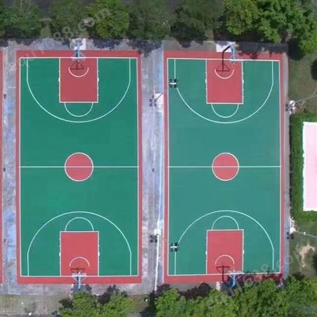 复合型塑胶跑道球场 康力篮球场建设 10天验收交付使用
