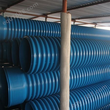 PVC-M增强双壁波纹管水利工程排污管厂家定制 统塑