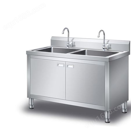 华杰 适用商用双池沥水台不锈钢水池水槽柜洗菜池洗手洗碗池