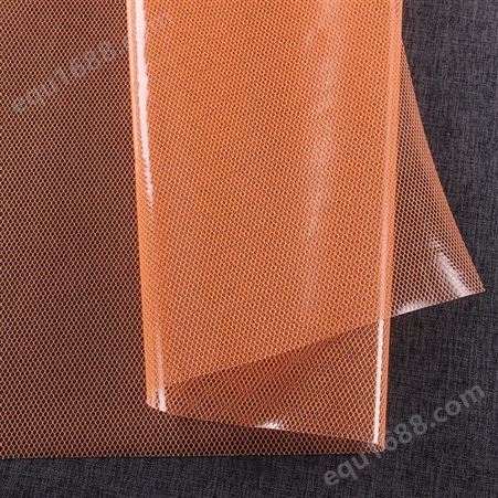 EVA六角夹网布箱包材料手提袋磨砂透明有色复合夹网透明布