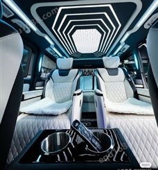 奔驰威霆V260商务车改装九宫格木地板航空座椅扶手箱
