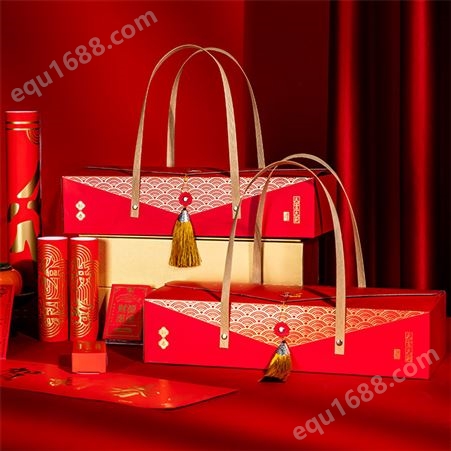 新年广告对联定制 烫金现货春联 礼盒套装定做 企业礼盒设计
