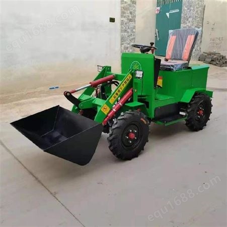 四驱柴油装载机小型电动铲车农用养殖充电式小铲车铲粪车推土机