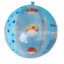 PVC透明沙滩球 卡通充气水球欧美品质充气广告球定制logo