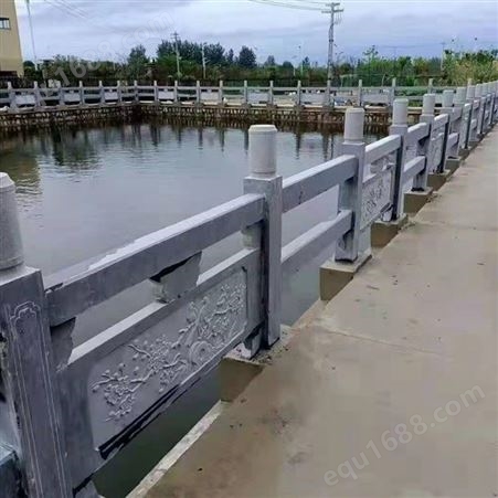 汉白玉石栏杆设计 园林河道桥梁护栏 造型多样支持定制