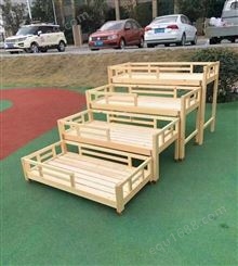 蕴力康体 幼儿园四层实木床 豪华加厚升级款原木+专用席子 可折叠