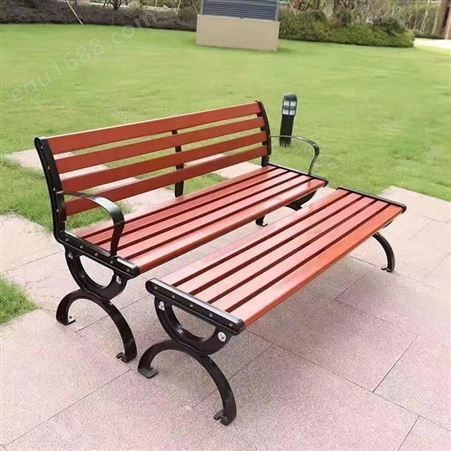 昊德 公园户外休闲椅 实木长椅 可加工定制 广场公共座椅