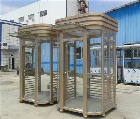 小区站台岗亭 玻璃材质钢结构 岗亭厂家定制长期供应
