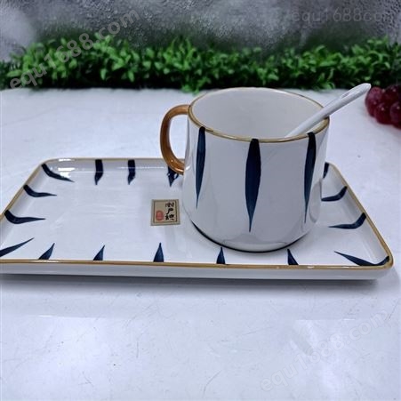 CODA濑户烧咖啡杯碟套装D2019北欧风办公室家用陶瓷咖啡杯勺碟组合装 优价批发